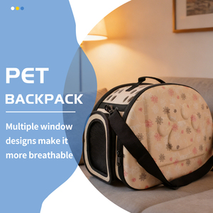 Sac de <span class=keywords><strong>transport</strong></span> pliable de luxe pour animaux de compagnie, 4 roues, léger, en plastique EVA, approuvé par les compagnies aériennes, pour chiens et chats - Product Image 2