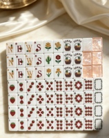 Funky Trade Custom Familiar Fruit Flash Shell, 1,24 * 0,91 * 0,63 inch, 160 stuks acryl Mahjong tegelsets Amerikaanse OEM