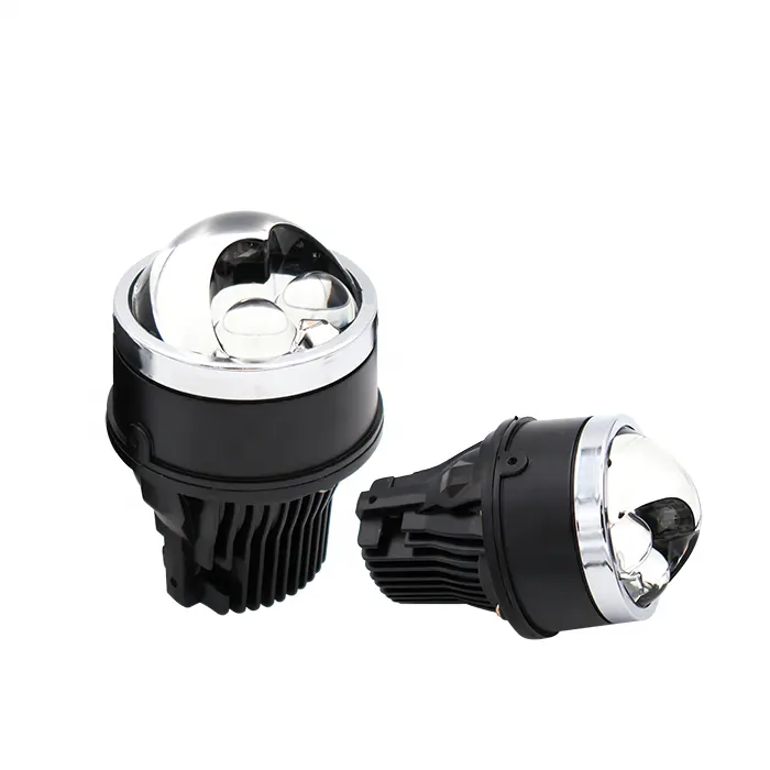 Bi LED lentille projecteur LED antibrouillard 3 pouces double laser double lentille 3 couleurs antibrouillard pour voiture étanche 55W h4 h7 h11 fot toyota
