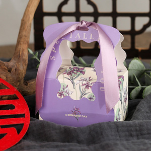 DAMAI Wedding Favor Gift Bag Hot Selling Chinese Style Portable Candy <b>Box</b> Party <b>Bridal</b> Souvenir Packaging Paper Material 6pcs - Product Image 4