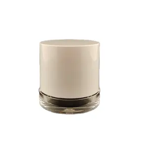 Kunststoff Kosmetische Container Klare Creme Jar 50ml Mit eine Solide Zylinder Abdeckung Deckel