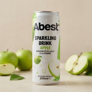 Vente en gros 2026 OEM ODM Abest Boissons gazeuses infusées à l'eau de pomme en canettes, délicieuses et rafraîchissantes, sans sucre, boissons non alcoolisées directement - Product Image 1