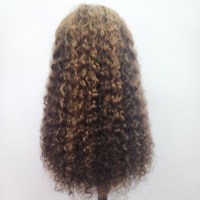 0601-1-7 Perruque frontale en dentelle HD en gros, perruques bandeau, extensions personnalisées, couleur de cheveux bouclés