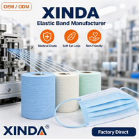 Bande élastique en polyester/nylon Xinda robuste de 50 mm de large pour vêtements, ceintures, couture, draps-housses, durable et confortable
