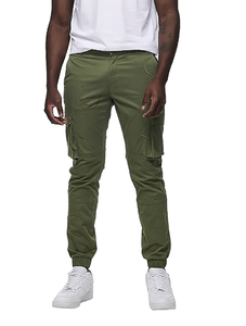 Pantaloni Cargo da <span class=keywords><strong>Uomo</strong></span> ONLY&SONS 100% Cotone Leggeri Vestibilità Affusolata Polsini Elastici Tasche Cargo Colore Oliva Taglia 30W / 32L Gamba - Product Image 1