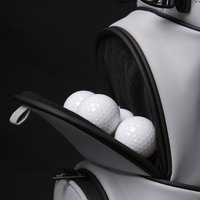 Sac de golf léger et durable en cuir PU ASL avec plusieurs poches, imperméable, pour les tournois