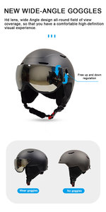 <span class=keywords><strong>Casque</strong></span> <span class=keywords><strong>de</strong></span> <span class=keywords><strong>ski</strong></span> ultra léger approuvé CE avec visière, doublure souple, <span class=keywords><strong>casque</strong></span> <span class=keywords><strong>de</strong></span> snowboard à ajustement réglable pour l'aventure alpine hivernale - Product Image 5