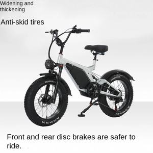 Vélo de montagne électrique tout-terrain 500w Batterie au lithium 48v Dérailleur 7 vitesses Pneus gras de 20 pouces Suspension arrière Moyeu arrière Vélo de ville - Product Image 3