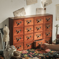 Grande boîte de rangement de bureau multicouche en bois de style japonais tiroir de rangement de bureau debout pour le bureau, la maison et le salon
