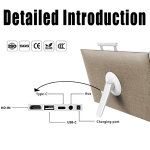 Televisor Móvil de 27 Pulgadas con Pantalla Táctil Android, Pantalla Táctil para PC, Televisor Portátil con Asa, Compatible con Google Play Store, Descarga de Aplicaciones Gratis - Product Image 5