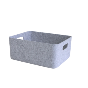 Multifunction Eco-Friendly Square <b>Grey</b> Felt Foldable 100% Polyester Modern <b>Toys</b> Organizer Clothing <b>Storage</b> Basket Handle for - Product Image 5