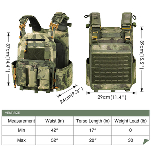 Tactical Outdoor <b>Vest</b> Lightweight Modular 3D Breathable Adjustable Quick Release Training <b>Vest</b> for Men Nylon Material - Product Image 2