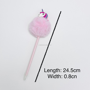 H-TONE bomboniere per bambine soffice Pom Pom unicorno penna per ragazze creatura preferita delle fiabe regalo per festa di Natale - Product Image 2