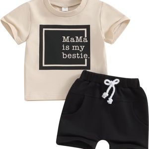 Conjuntos de Sudadera y Pantalones Unisex para Niños Pequeños, Jersey Transpirable, Ropa Informal Elegante - Product Image 1