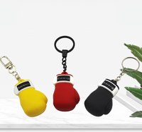 Mini porte-clés gants de boxe, pendentif pour fans d'arts martiaux Sanda, petit accessoire pour sac à dos
