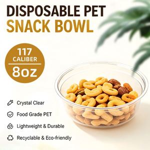Bol à salade en PET, diamètre 117 mm, 89 oz, écologique, à usage unique, pour boba, desserts, thé au lait, salades de fruits, boissons froides, glaces - Product Image 2