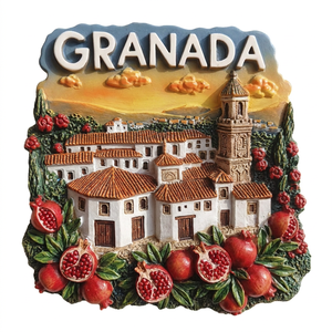 Imán <span class=keywords><strong>de</strong></span> nevera personalizado <span class=keywords><strong>de</strong></span> <span class=keywords><strong>Granada</strong></span>, España, <span class=keywords><strong>de</strong></span> poliresina 3D, con diseño <span class=keywords><strong>de</strong></span> <span class=keywords><strong>granada</strong></span> y campana <span class=keywords><strong>de</strong></span> iglesia, adhesivo magnético para refrigerador. - Product Image 1