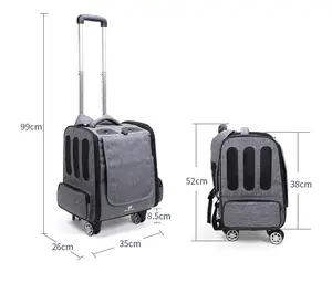 Одобренная авиакомпанией сумка для путешествий с изображением домашних животных, чехол для тележки, сумка для переноски, сумка для рюкзака для собак
