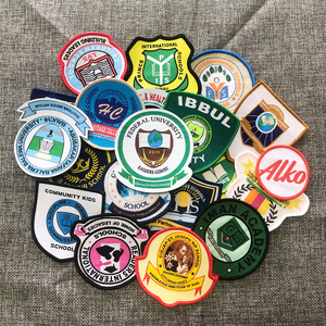 Thời Trang Mới An Ninh Đồng Phục Vá Dệt Huy Hiệu Thêu Vải Với Pin An Toàn Cho Trang Trí May Mặc Và Logo In Ấn - Product Image 5