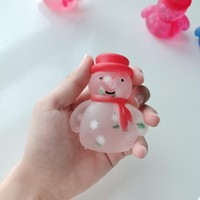 Jouet à presser Père Noël en TPR souple anti-stress avec boîte cadeau, couleurs assorties, cadeau de Noël pour enfants, en stock