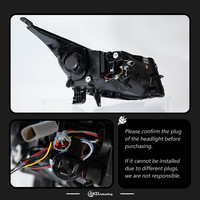 Adapté pour Chevrolet Cruze 09-14, modification du bloc optique, LED double U, feux de jour, lentille de phare au xénon