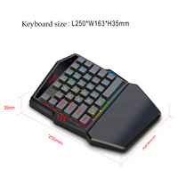 Clavier mécanique à une main en gros, petit périphérique USB filaire pratique pour l'e-sport, pavé numérique mécanique