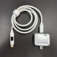 Câble de charge rapide Type-C 140W à éjection automatique, en alliage d'aluminium écologique, avec puce IA et protection contre les surcharges, pour ordinateur et écouteurs intelligents