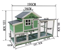 Poulailler en bois moderne et robuste, directement de l'usine, pour poulets et lapins, utilisation en extérieur, cage à volailles facile à nettoyer et amovible