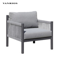 Ensemble de canapés de jardin de style nordique de luxe, mobilier de patio moderne pour villas, jardins, terrasses extérieures, appartements côtiers