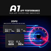 Tarjeta SD TF Clase 10 A1 Original de 1GB/2GB/4GB/8GB/256GB/16GB/32GB, Tarjeta de Memoria para Teléfono, GPS, MP3, DVR, Blackmagic U3, Plástico