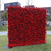 Dekorasi Ulang Tahun bunga pernikahan pengaturan Stan foto Valentine properti Stan bunga mawar merah bunga buatan jatuh Dinding