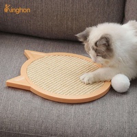 Kinghon Arbre à chat écologique, moderne et luxueux, grand, avec griffoir protecteur et broyeur de griffes, fixation murale par ventouse, en plastique