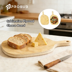 Prosub Custom Logo 7.7*13 ''Diy Hout Hakblok Onregelmatig Ovaal Multiplex Pizza Kaasplank Voor Keuken Hout Sublimatie Bord - Product Image 1