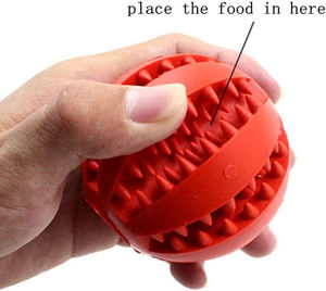 Elasticità interattiva cucciolo di masticazione giocattolo di pulizia dei denti di gomma palla di cibo giocattolo palla di cane giocattoli per cani di piccola taglia accessori per animali - Product Image 2