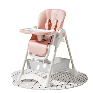 Chaise haute pliable pour bébé, réglable en hauteur, avec siège inclinable, portable pour la maison, chaise de repas sécurisée pour bébés et enfants - Product Image 1