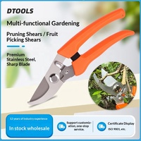 Sécateur bypass en acier inoxydable avec long manche antidérapant pour usage industriel, jardinage, bricolage, arbres fruitiers et branches de fleurs