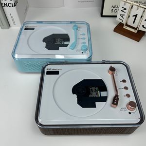 Reproductor de CD Estilo Tocadiscos Vintage, Conexión Inalámbrica, Cubierta Acrílica Antipolvo, Caja de Música Retro Portátil con Control de Perilla, Regalo Decorativo - Product Image 3