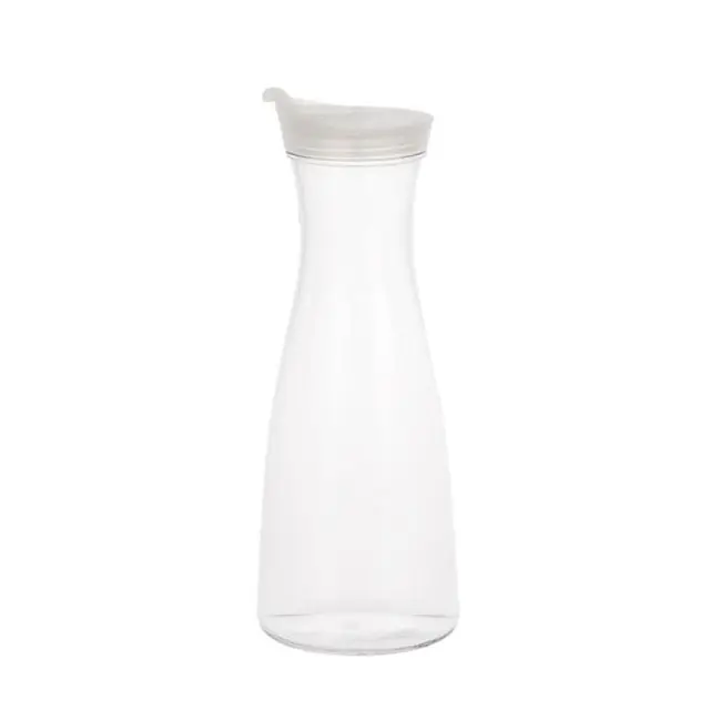 1000ml Unbreakable polycarbonate plastic water carafe with lid clear plastic juice bottle