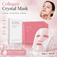 Masque facial coréen en hydrogel pour la nuit, hydratation intense, bio-collagène, glycérine, minimisation des pores, masque facial bio-collagène en marque privée