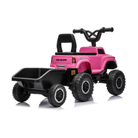 Voiture électrique à pédales sous licence, alimentée par batterie 12V, pour enfants, avec remorque, type ATV