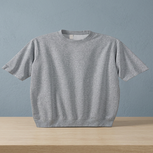 <span class=keywords><strong>Felpa</strong></span> da <span class=keywords><strong>Uomo</strong></span> di Alta Qualità, Slim Fit, 100% Cotone Felpato, Traspirante, Ecologica, Collo Tondo, Manica Corta, Invernale, Grigia, Tinta Unita - Product Image 2