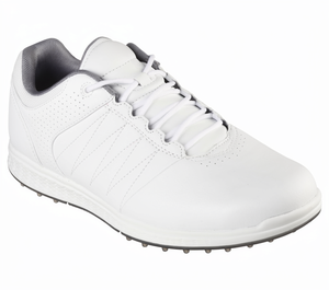 Chaussures <span class=keywords><strong>de</strong></span> <span class=keywords><strong>golf</strong></span> <span class=keywords><strong>Skechers</strong></span> Pivot pour femme, blanc/gris, tige en microfibre PU, semelle extérieure en TPU, toutes saisons, taille 6 US - Product Image 1