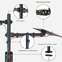 Support de moniteur en acier laminé à froid Ningbo, support pour ordinateur portable, support de bureau pour ordinateur, capacité de charge de 8 kg, commerce électronique transfrontalier