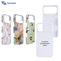 Casing HP Magnetik Sublimasi Custom Ultra Tipis Mengkilap MOQ Rendah untuk iPhone 16 15 Pro Max Samsung S25