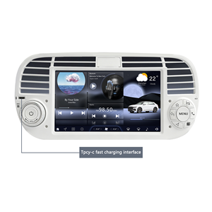 Accesorios Interiores para Vehículos de Fábrica Meihua, Unidad Principal con Pantalla Táctil de 7 Pulgadas, Reproductor Multimedia para Automóvil con WiFi 4G y DSP para <span class=keywords><strong>Fiat</strong></span> <span class=keywords><strong>500</strong></span> 2007-2014 - Product Image 1