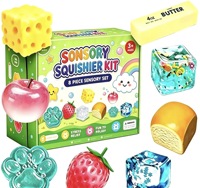 Coffret Cadeau de Jouets Squishy Kawaii Thème Alimentaire, à Remontée Lente, en Forme de Beurre et de Fromage, Nouveauté Anti-Stress Sensorielle à Tenir à la Main