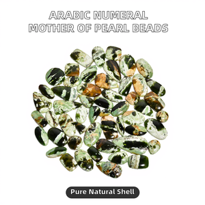 Wholesale Arabic Numerals White Natural Mother of Pearl Shell Beads Diy Necklace <b>Bracelet</b> Jewelry Accessory with Color Play - Product Image 2