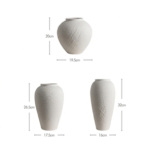 Vaso <span class=keywords><strong>in</strong></span> Ceramica Fatto a Mano Qianrui, Stile Semi Wabi-Sabi con Motivo a <span class=keywords><strong>Pietra</strong></span> Texturizzata, Vaso di Alta Gamma per Composizioni Floreali da Tavolo <span class=keywords><strong>in</strong></span> Soggiorno - Product Image 2