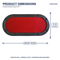 Plateau de table de poker pliable 200x91cm ovale pour 10 joueurs, porte-gobelets, sac de transport sur demande, fabricant de table de Texas Hold'em en feutre personnalisé