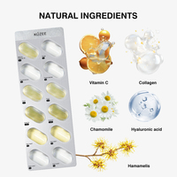 Ensemble de capsules de soins de la peau bio pures, acide hyaluronique, camomille, sans paraben, hydratant, lissant, réparateur, sérum crème